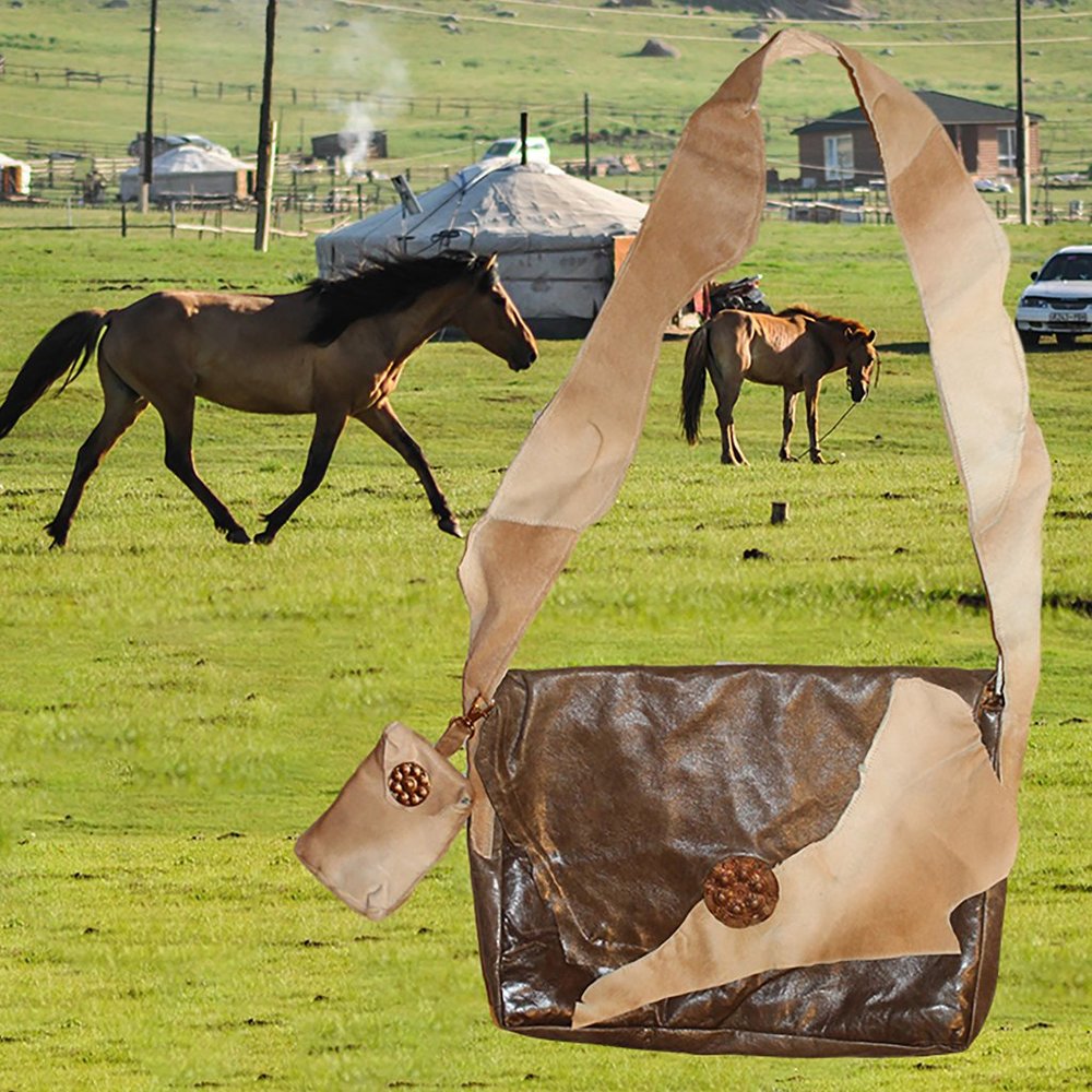 Handmade Nomad Leather Messenger Bag One-of-a-kind Gift